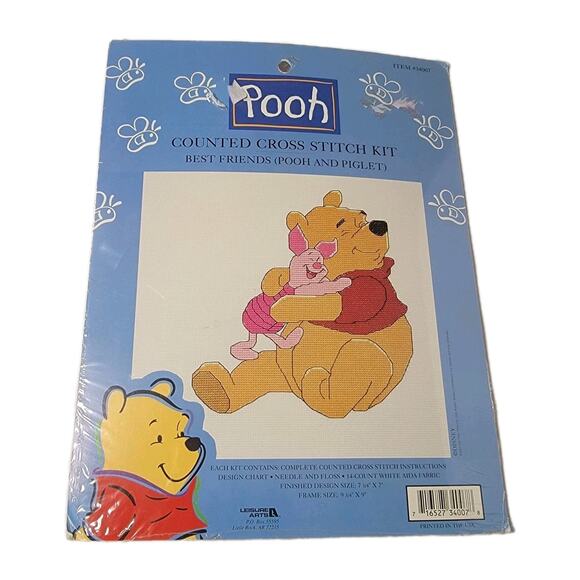 Leisure Arts "Pooh 'Best Friends' (Pooh & Piglet)" New #34007 NOS - Picture 1 of 9
